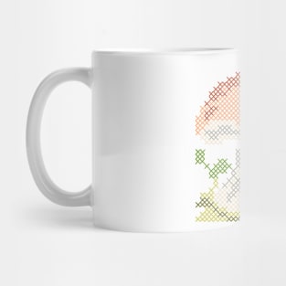 Cross Stitch Mushroom Mug